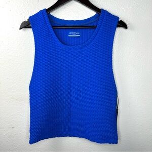 LANSTON SPORT Revolve Sleeveless Blue Top Muscle Style Size Small